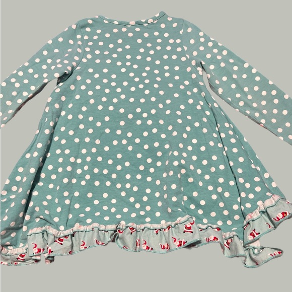 Girls' M Monogram Polka Dot Christmas Tunic - Size 5 - Picture 3 of 6